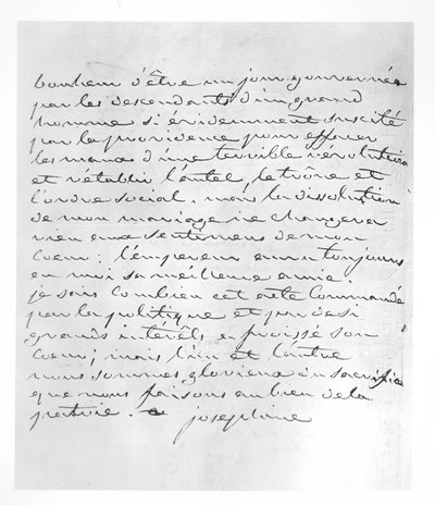 Letter from Empress Josephine Giving Her Consent to the Annulment of Her Marriage to Napoleon, 1809 by Josephine de Beauharnais
